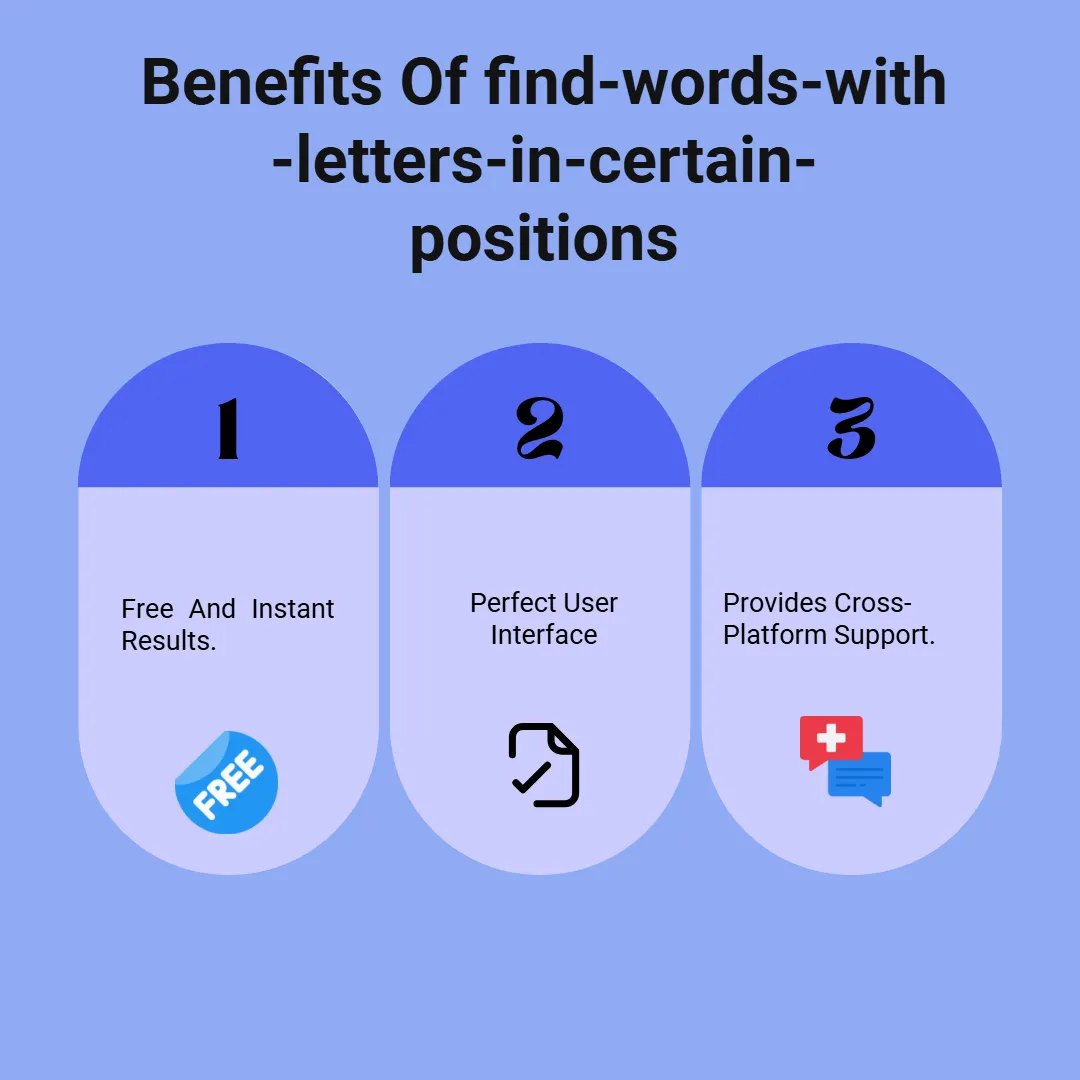finding words quickly with letters in certain positions