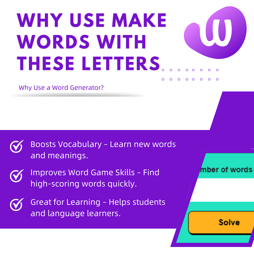 Why Use Make Words with These Letters?