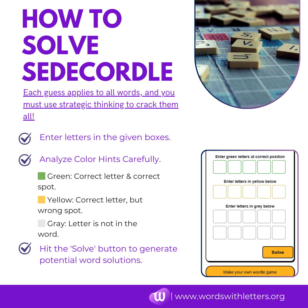 How to solve SedeCordle ?