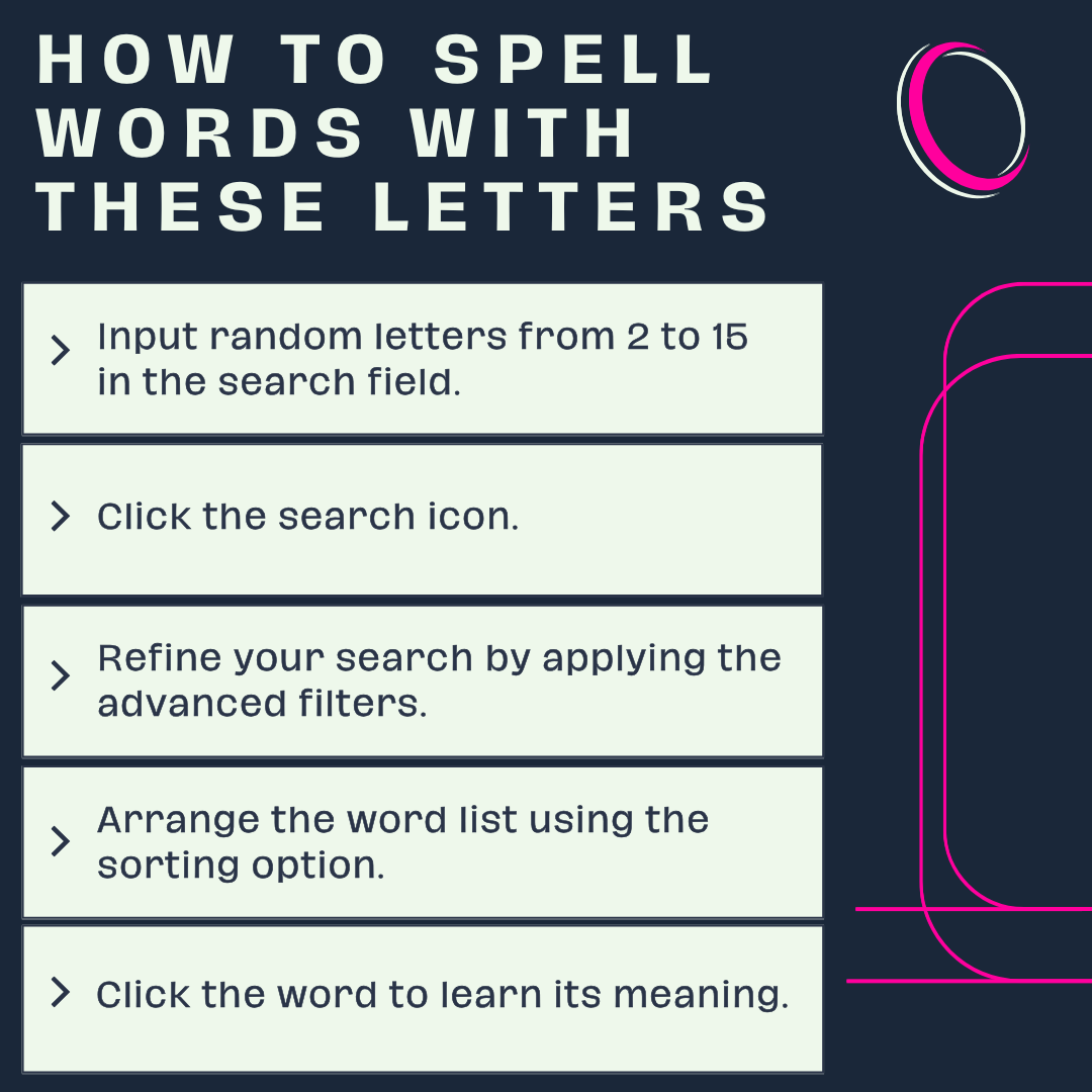 How to Spell Words With These Letters?